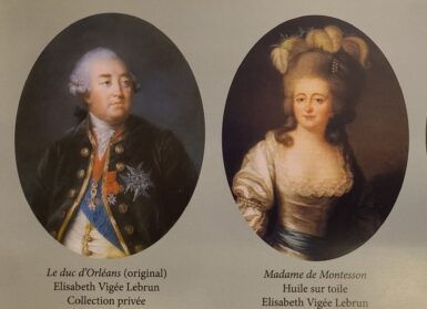 Deux peintures en médaillon du Duc d'Orléan et de Madame de montesson